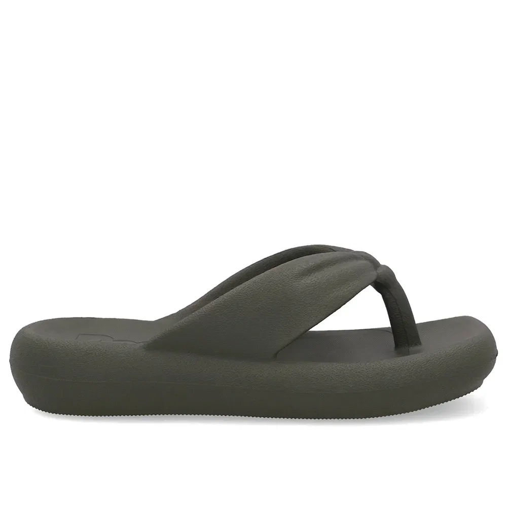 Chinelo Verde Poofy Bico Quadrado Eva