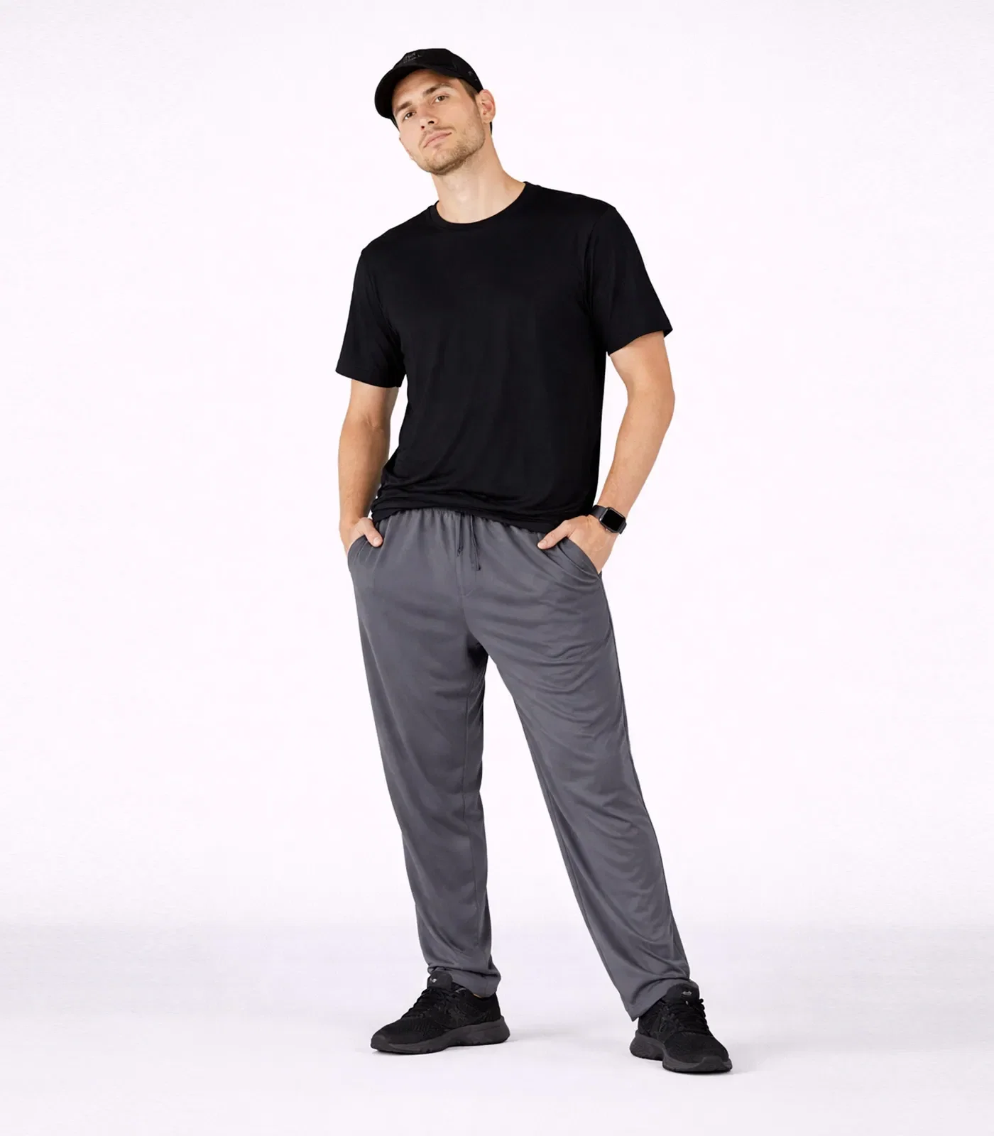 Calça Masculina Helanca Com Bolsos Rota Da Onda Cinza