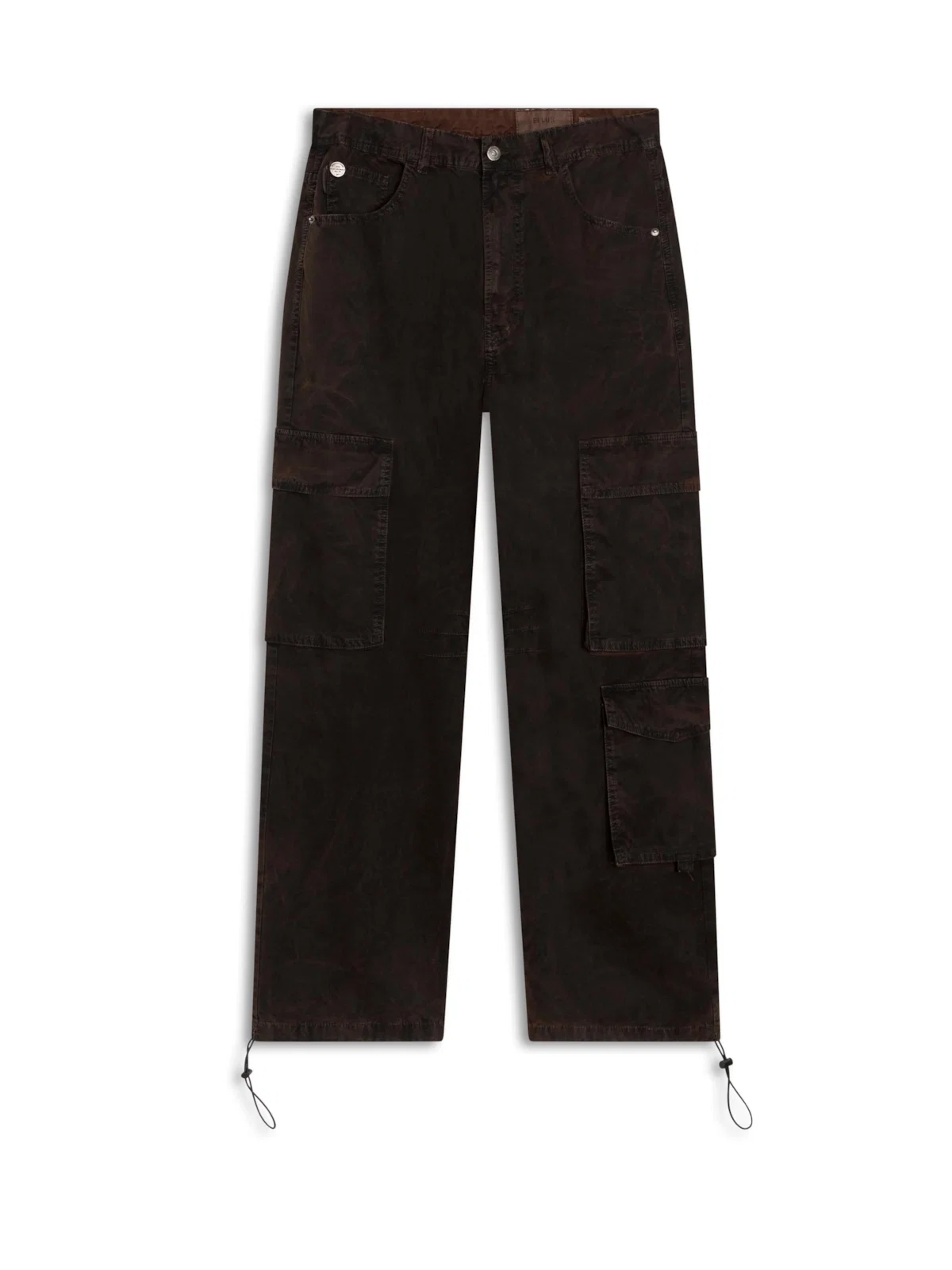 Calça Color Twill Oversized Marmorizado Marrom Escuro — imagem 1