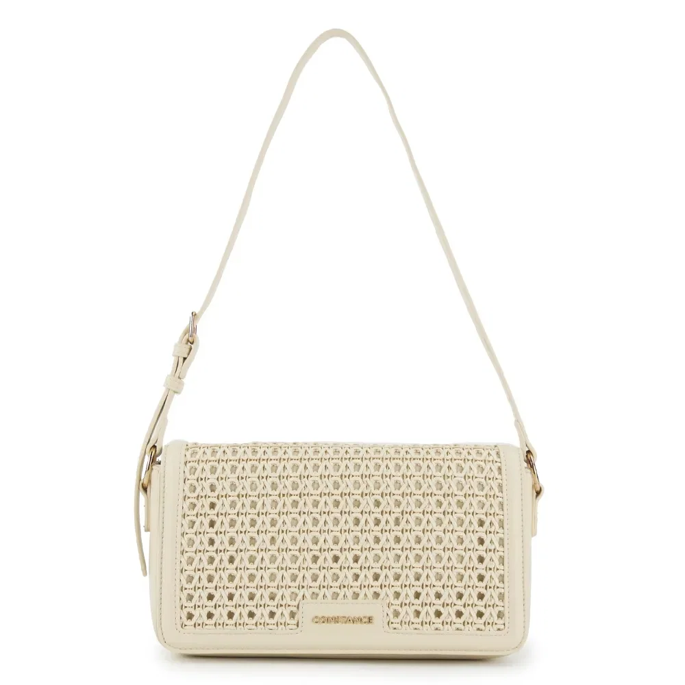 Bolsa Ombro Tramada Off White