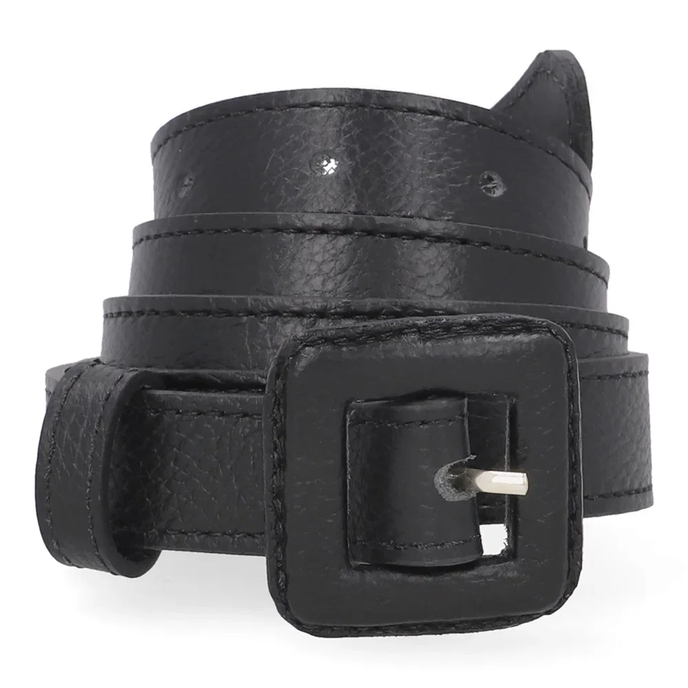 Cinto Couro Tramado Preto