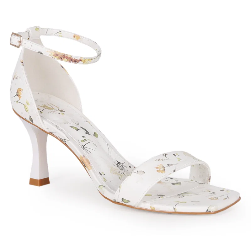 Sandália Media Estampa Floral 8Cm