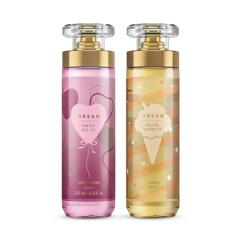 Combo Body Splash Dream: Amor no Ar 200ml + Céu de Baunilha 200ml