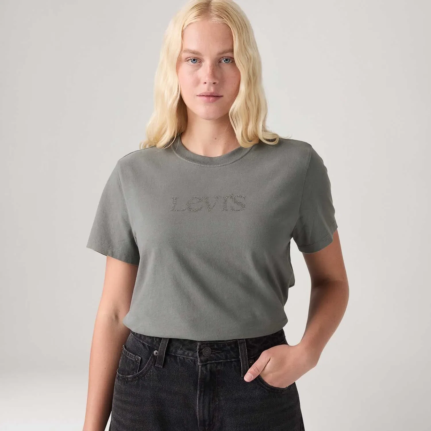 Camiseta Levi's® Favorite Graphic Cinza Manga Curta — imagem 1