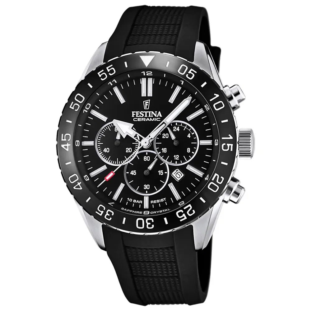 Relógio Festina Ceramic Masculino Borracha Preto — imagem 1