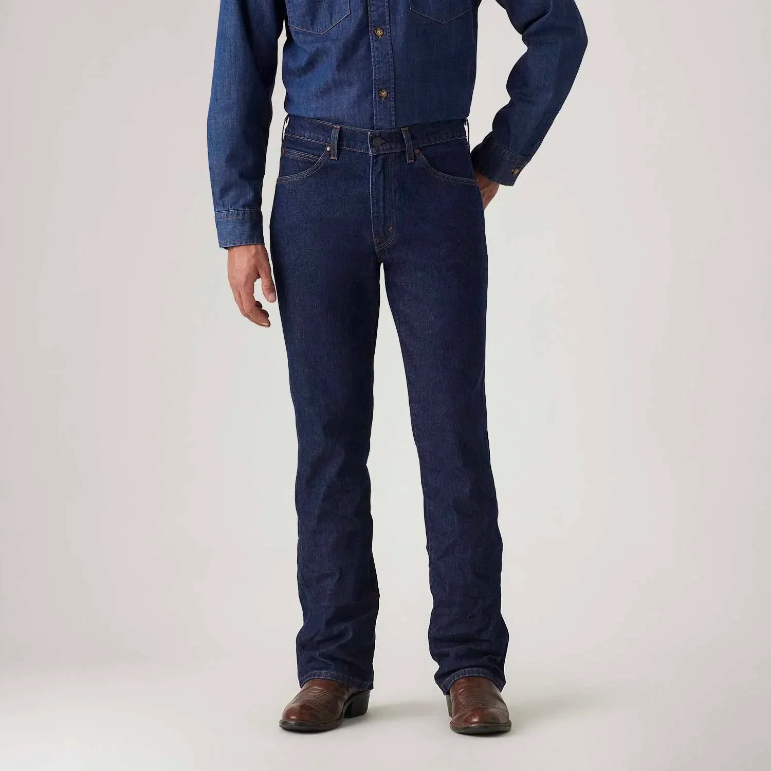 Calça Jeans Levi's® 537® Western Bootcut Lavagem Escura — imagem 1