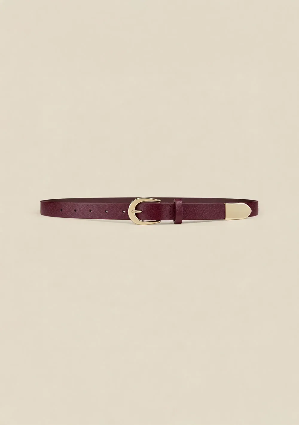 Cinto Morena Rosa Cintura Quadril Skinny Com Ponteira Bordo