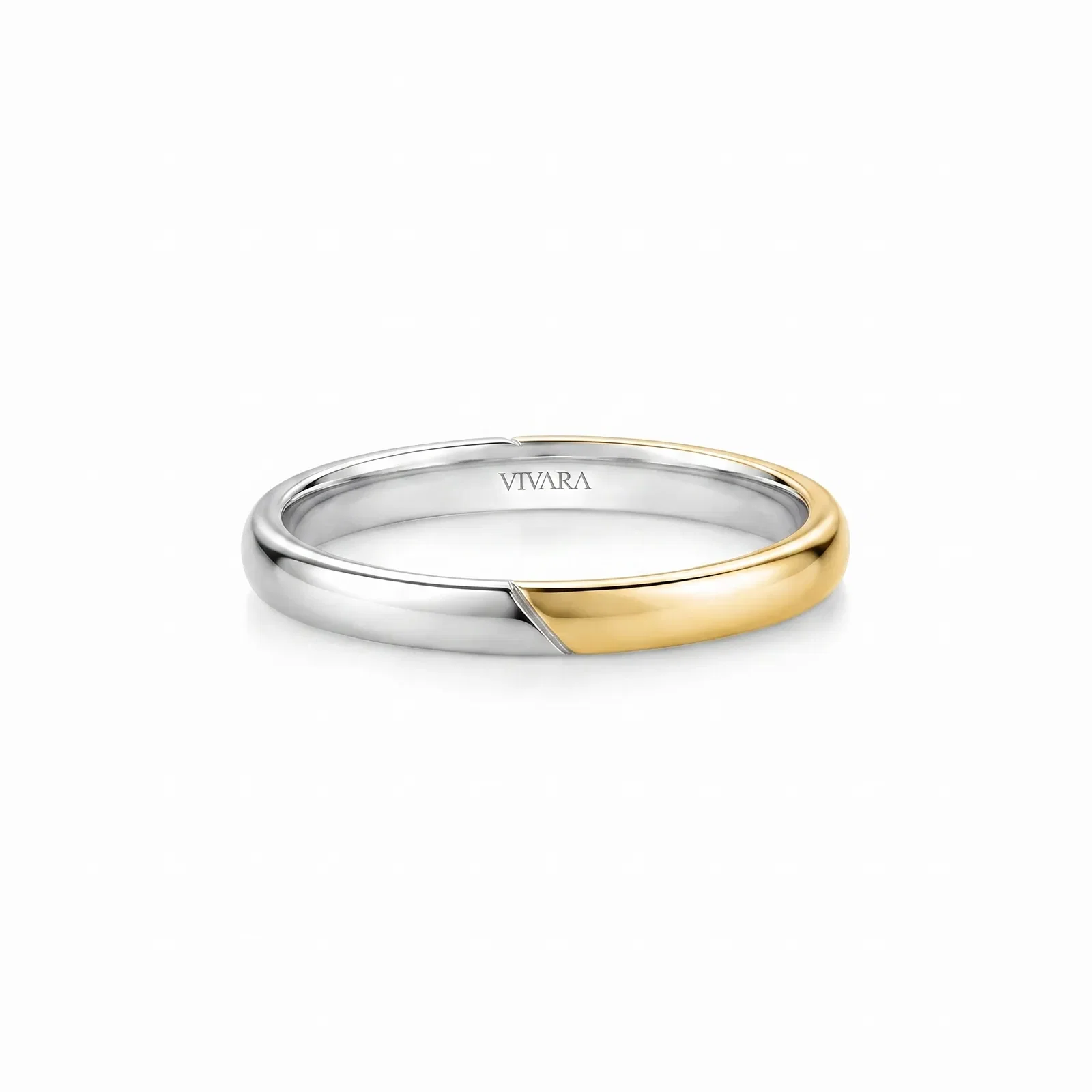 Anel Especial Date em Prata 925 e Ouro Amarelo 18k, 2mm