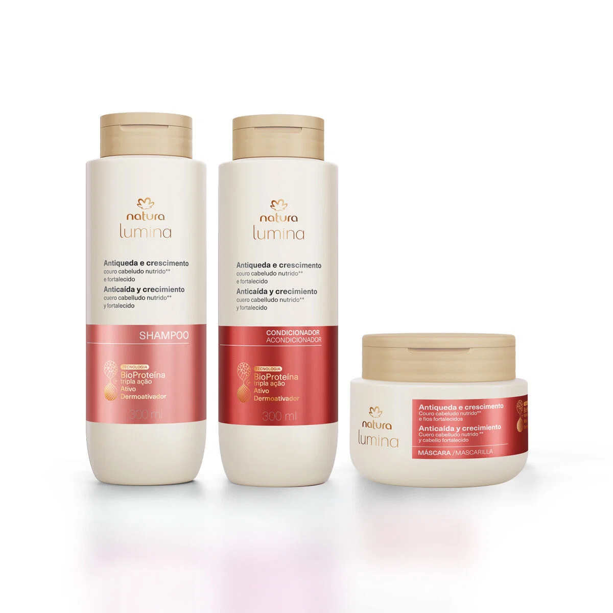 Kit Lumina Antiqueda e Crescimento Shampoo + Condicionador + Máscara 3 produtos