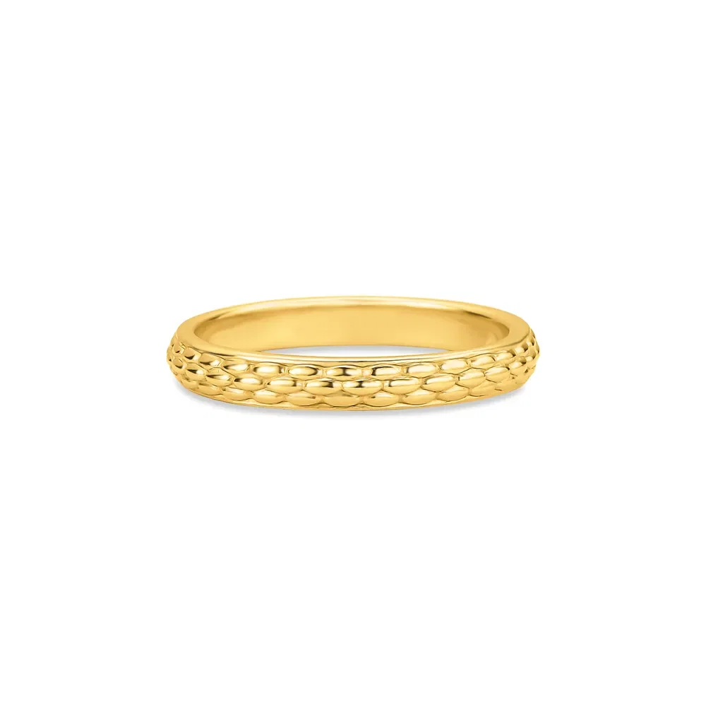 Anel Life Trama em Prata 925 com Banho de Ouro Amarelo 18k — imagem 1