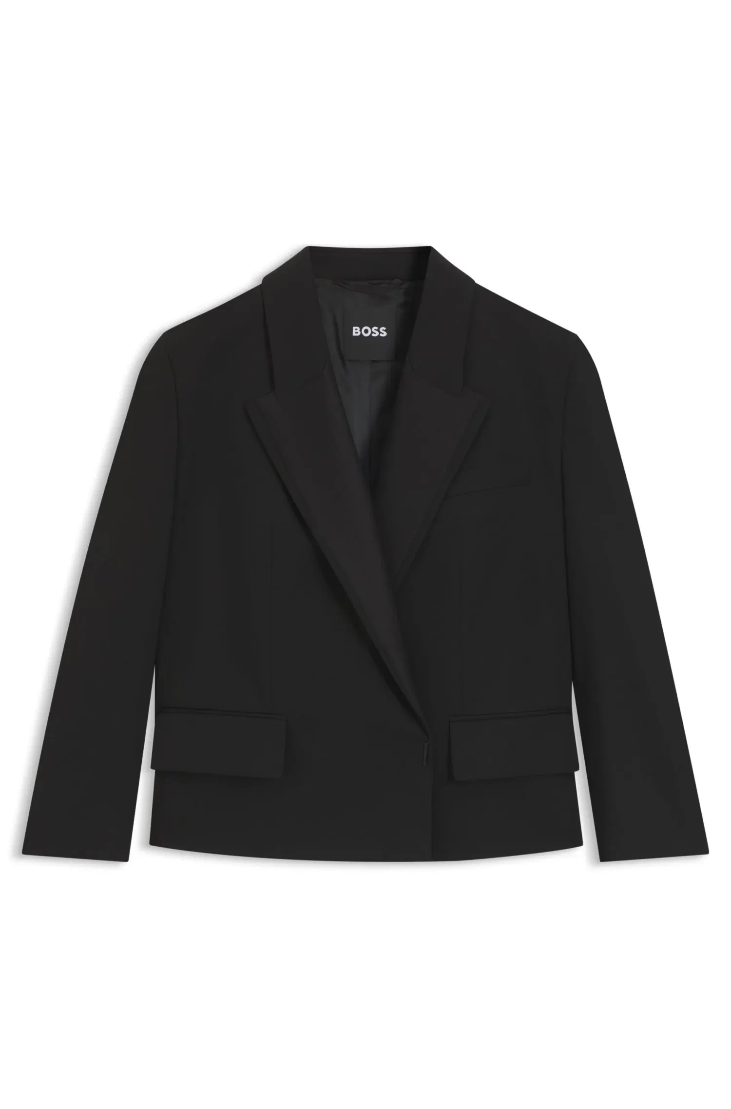 Blazer Smoking De Ajuste Descontraído Em Sarja De Lã Virgem — imagem 1