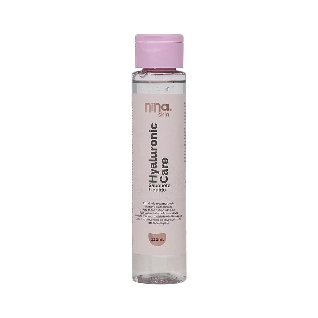 Sabonete Líquido Facial Nina Makeup Hyaluronic Care 120ml