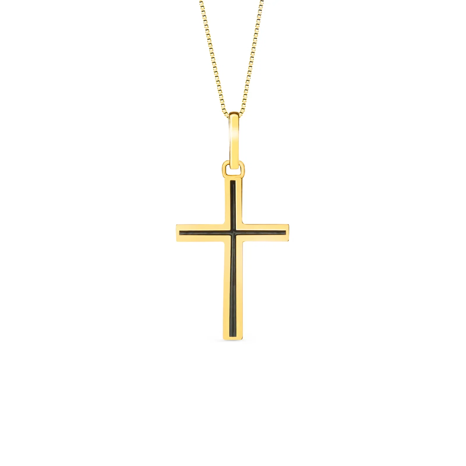 Pingente Legado Cruz em Ouro Amarelo 18k com Esmalte — imagem 1