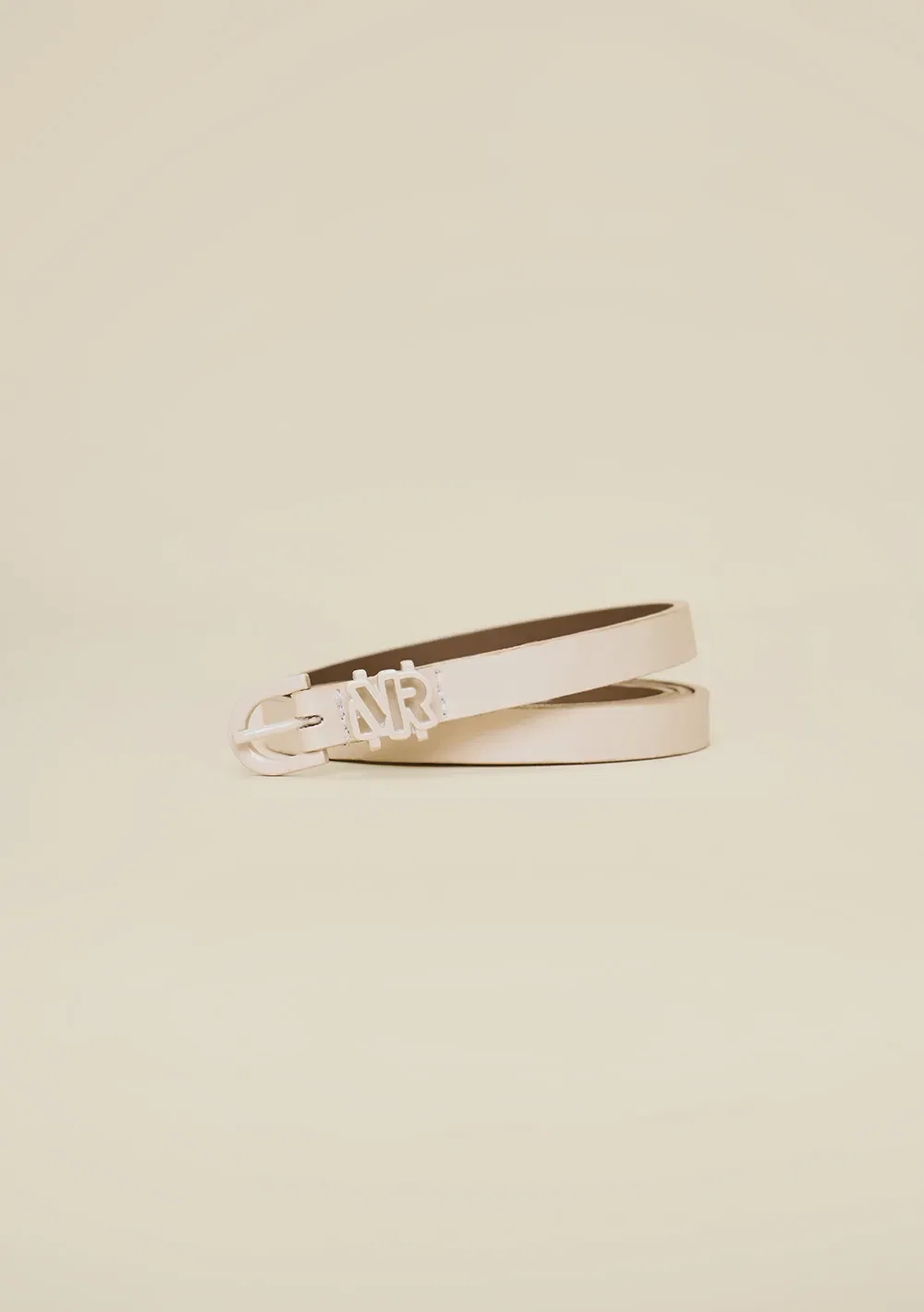 Cinto Cintura Quadril Fino Passante Personalizado Off White — imagem 1