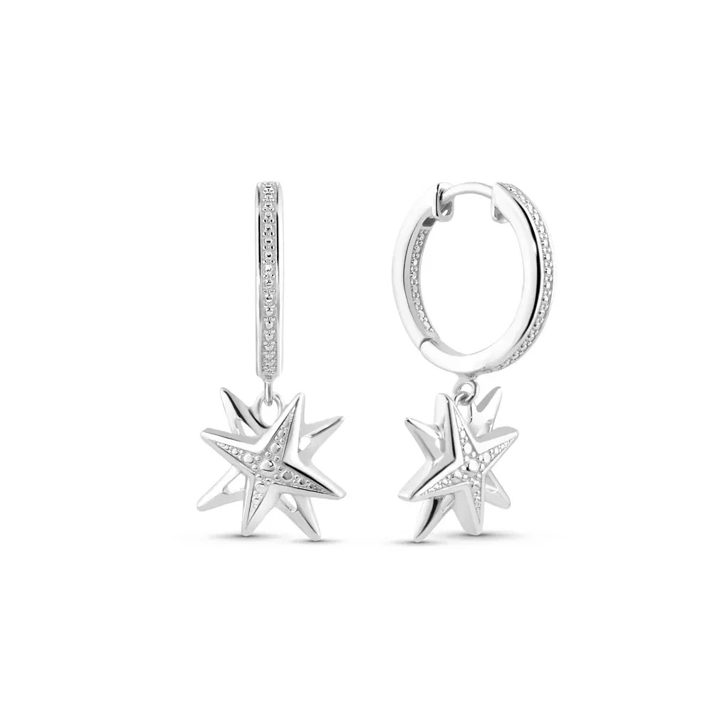 Argola Life Star em Prata 925, 30mm — imagem 1