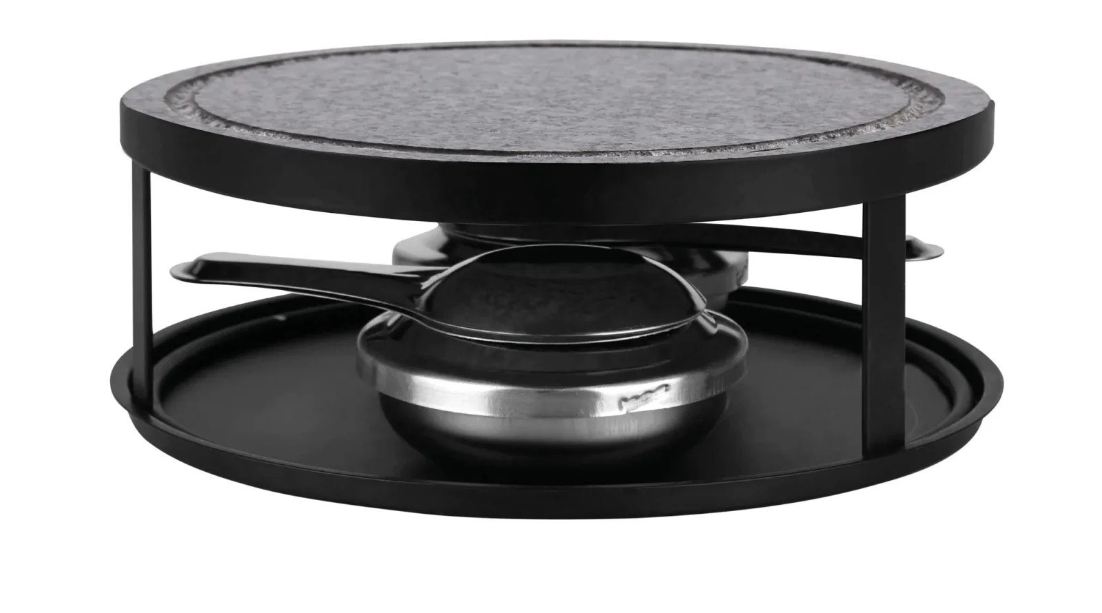 Pedra Fondue Rechaud para Carnes Lugano 5 Peças Preto — imagem 1