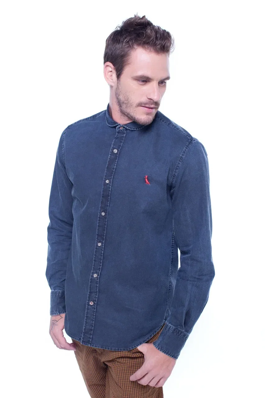 Camisa Regular Denim Dark Ml