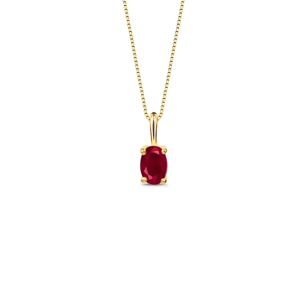 Pingente Cores em Ouro Amarelo 18k com Rubi, 10mm — imagem 1