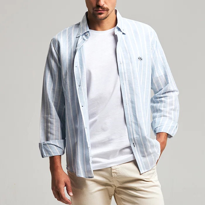 Camisa linho com algodão