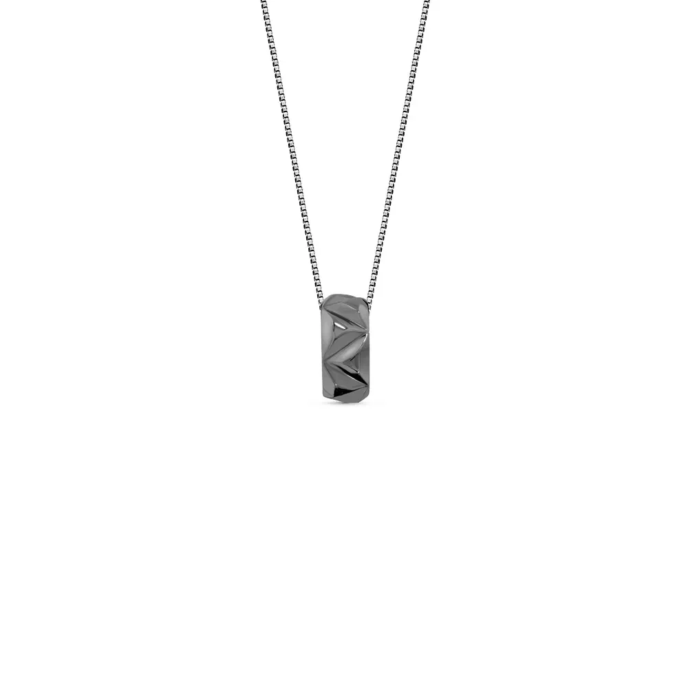 Pingente Icona Man em Prata 925 com Ródio Negro, 13mm — imagem 1