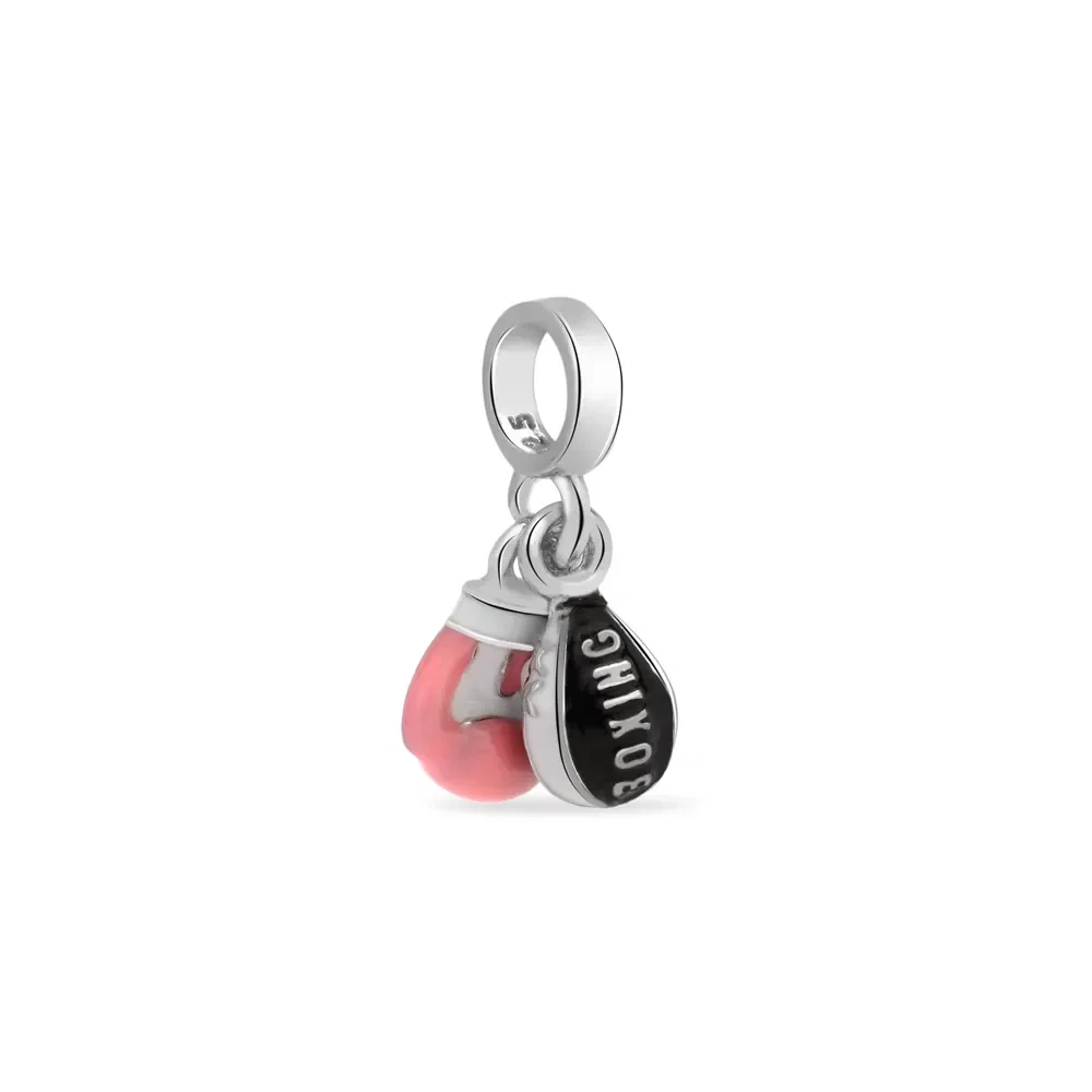 Pingente Life Esporte Luva e Saco Boxe em Prata 925 com Esmalte — imagem 1