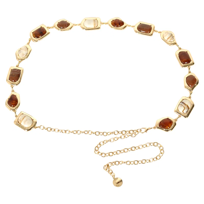 Cinto Feminino Metal Pedras Resinadas 2,5cm