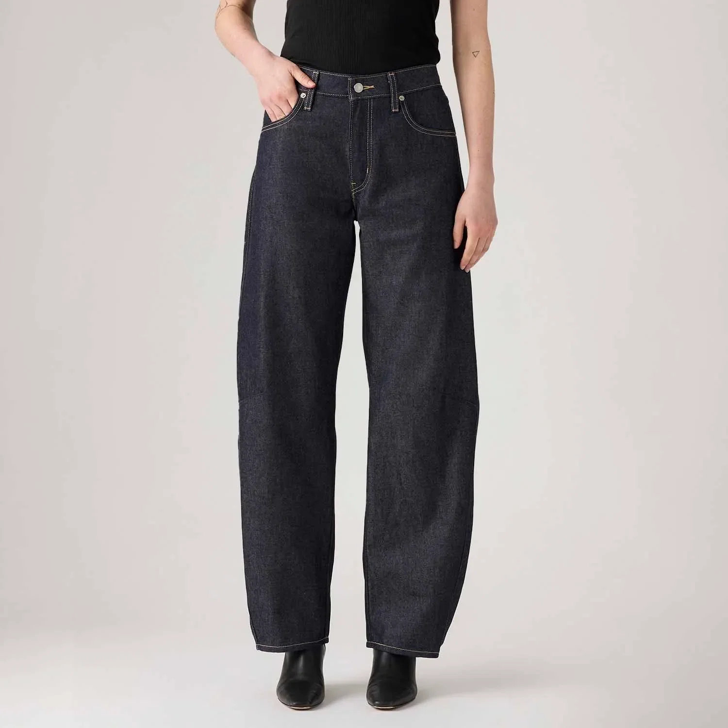 Calça Jeans Levi's® Baggy Dad Barrel Lavagem Escura