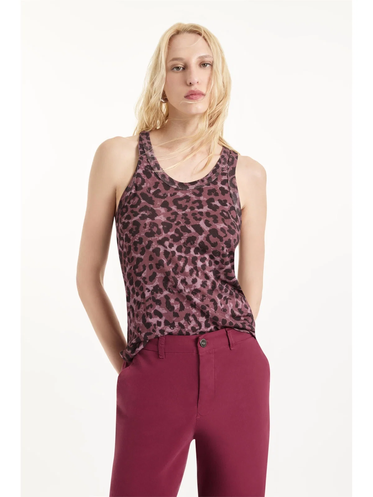 Ellus Viscotricot Animal Print Sl Animal Print Rosa
