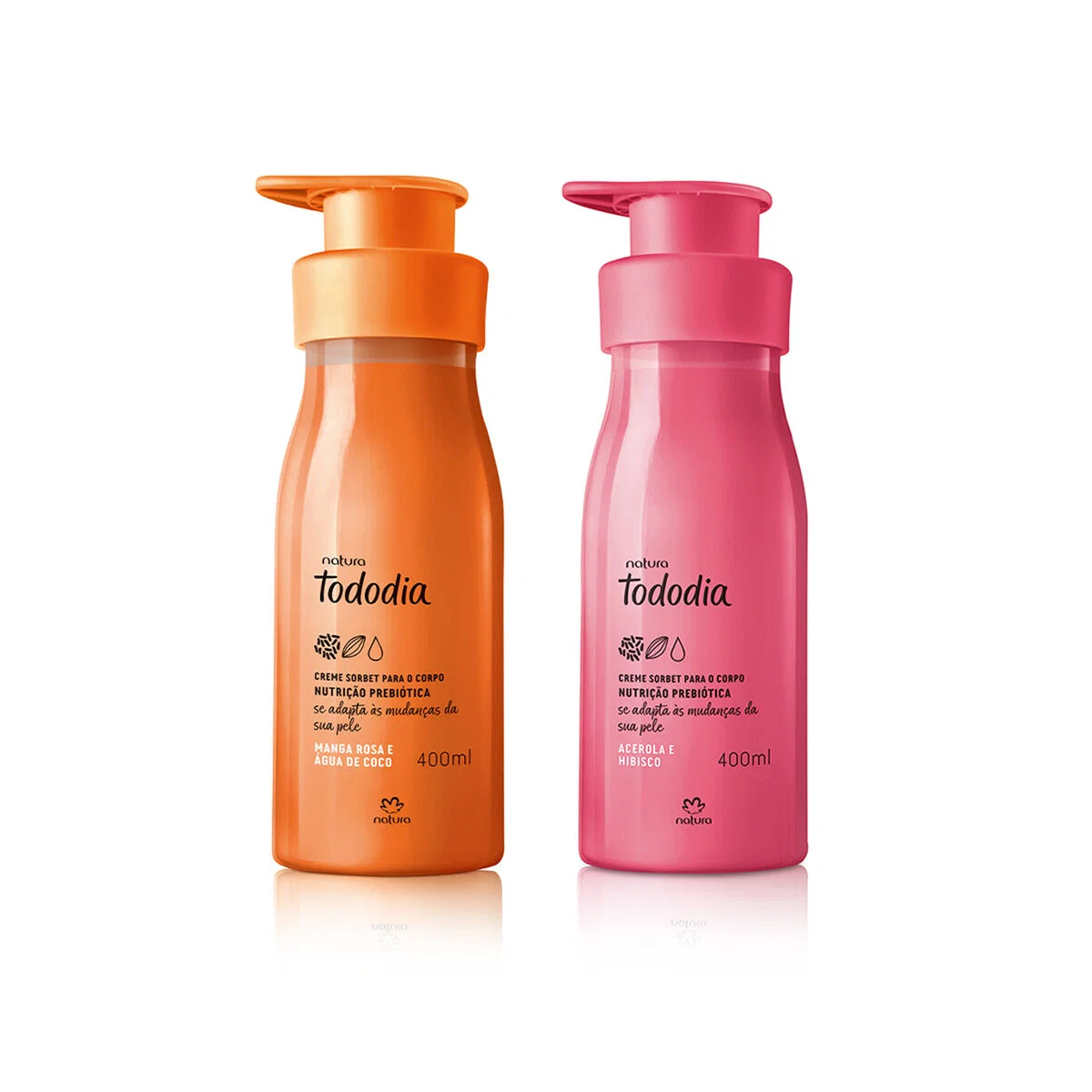 Kit Desodorante Nutritivo Tododia Manga Rosa e Água de Coco + Acerola e Hibisco 2 produtos de 400 ml