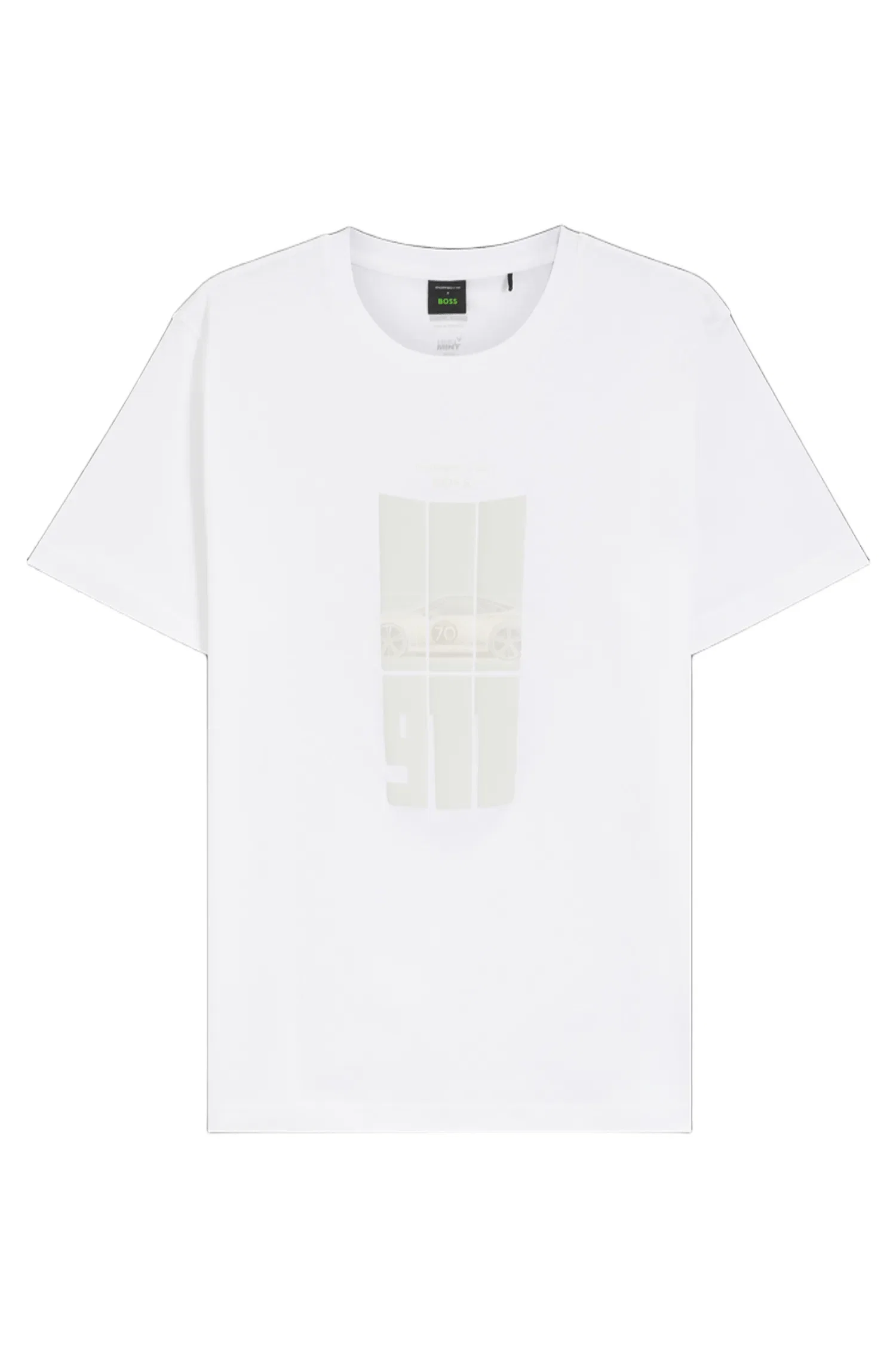 Camiseta Porsche X BOSS De Algodão Mercerizado Com Gráfico Refletor — imagem 1