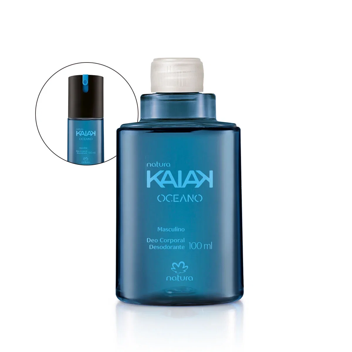 Refil Desodorante Corporal Kaiak Oceano Masculino 100 ml — imagem 1
