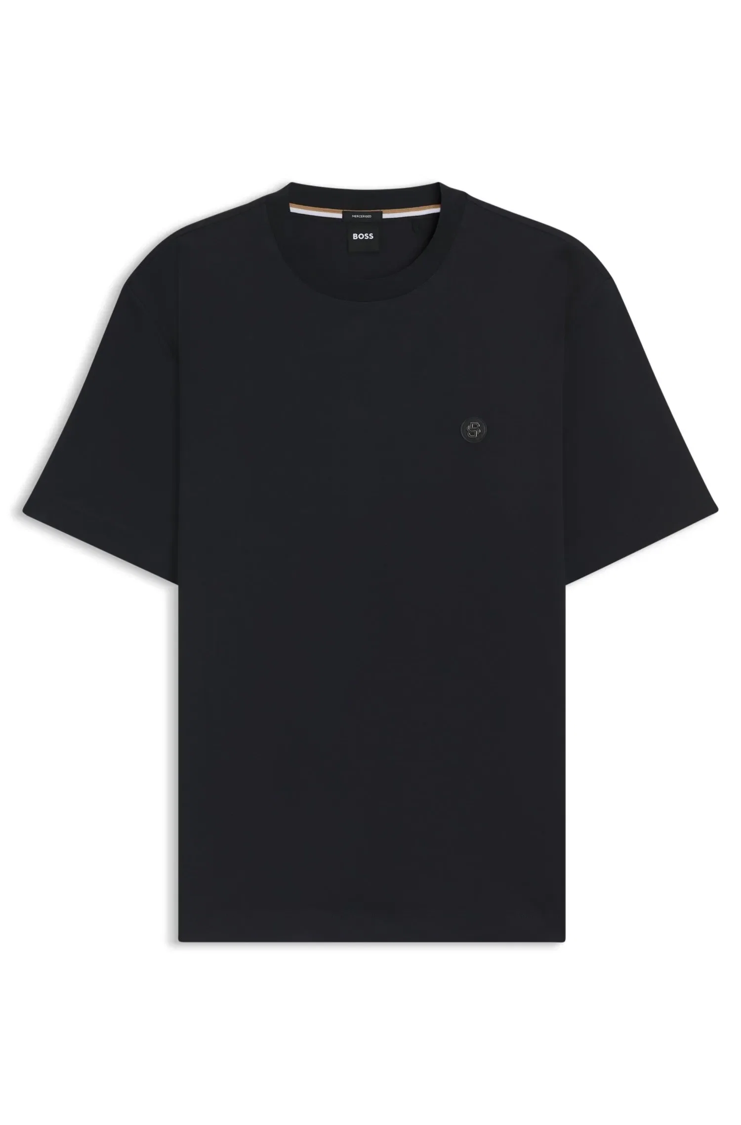 Camiseta Regular Em Algodão Com Monograma Double B