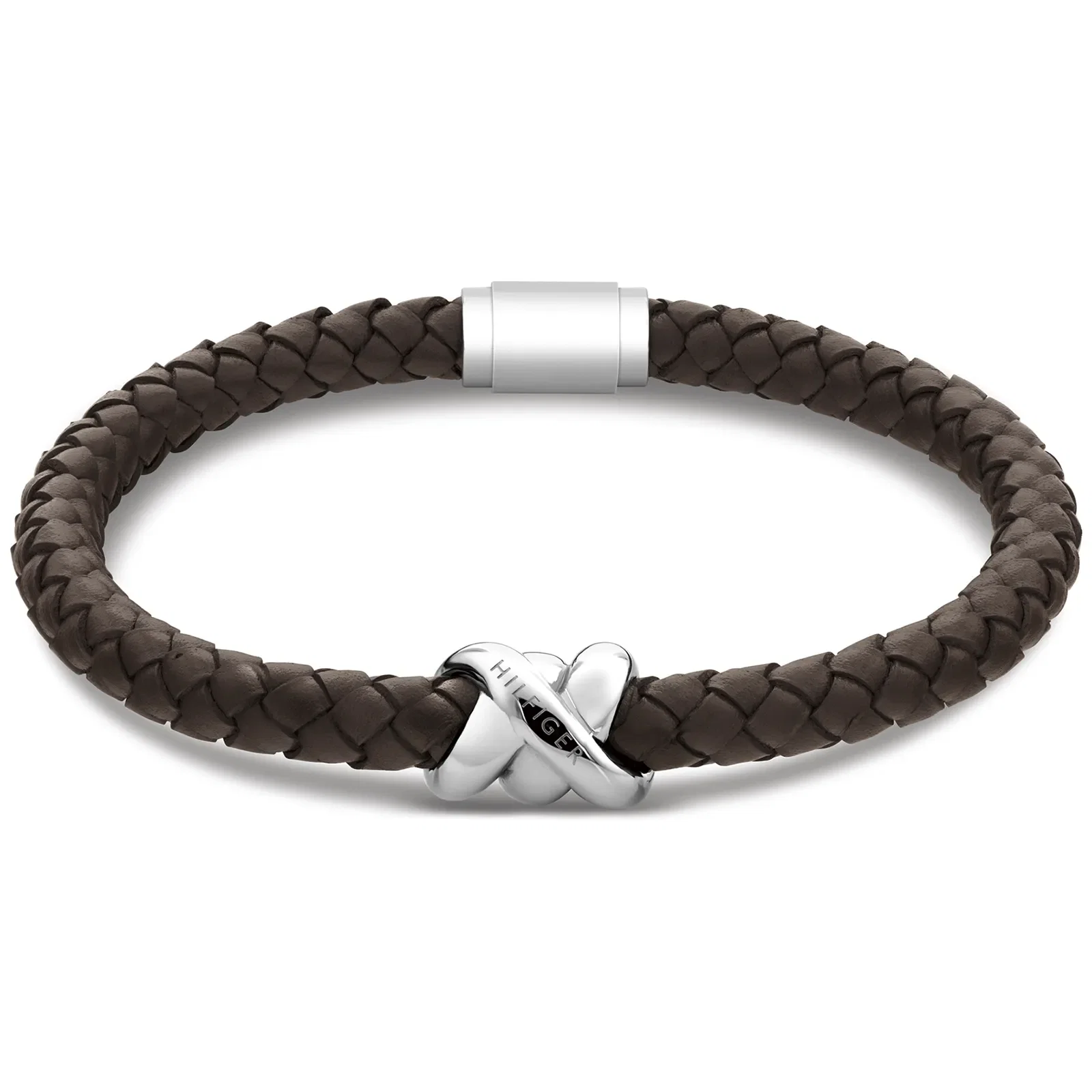 Pulseira Tommy Hilfiger Nautical Knot for Him em Couro Marrom 2790735S