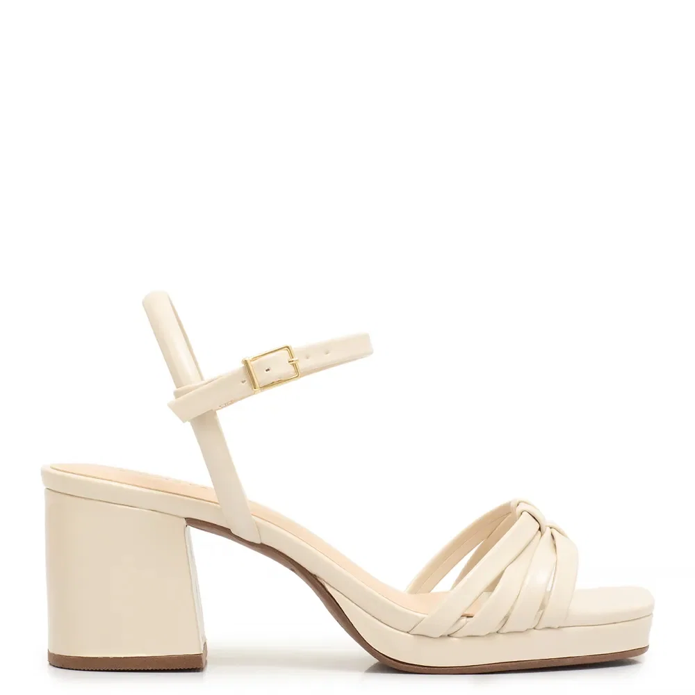 Sandália Off White Meia Pata