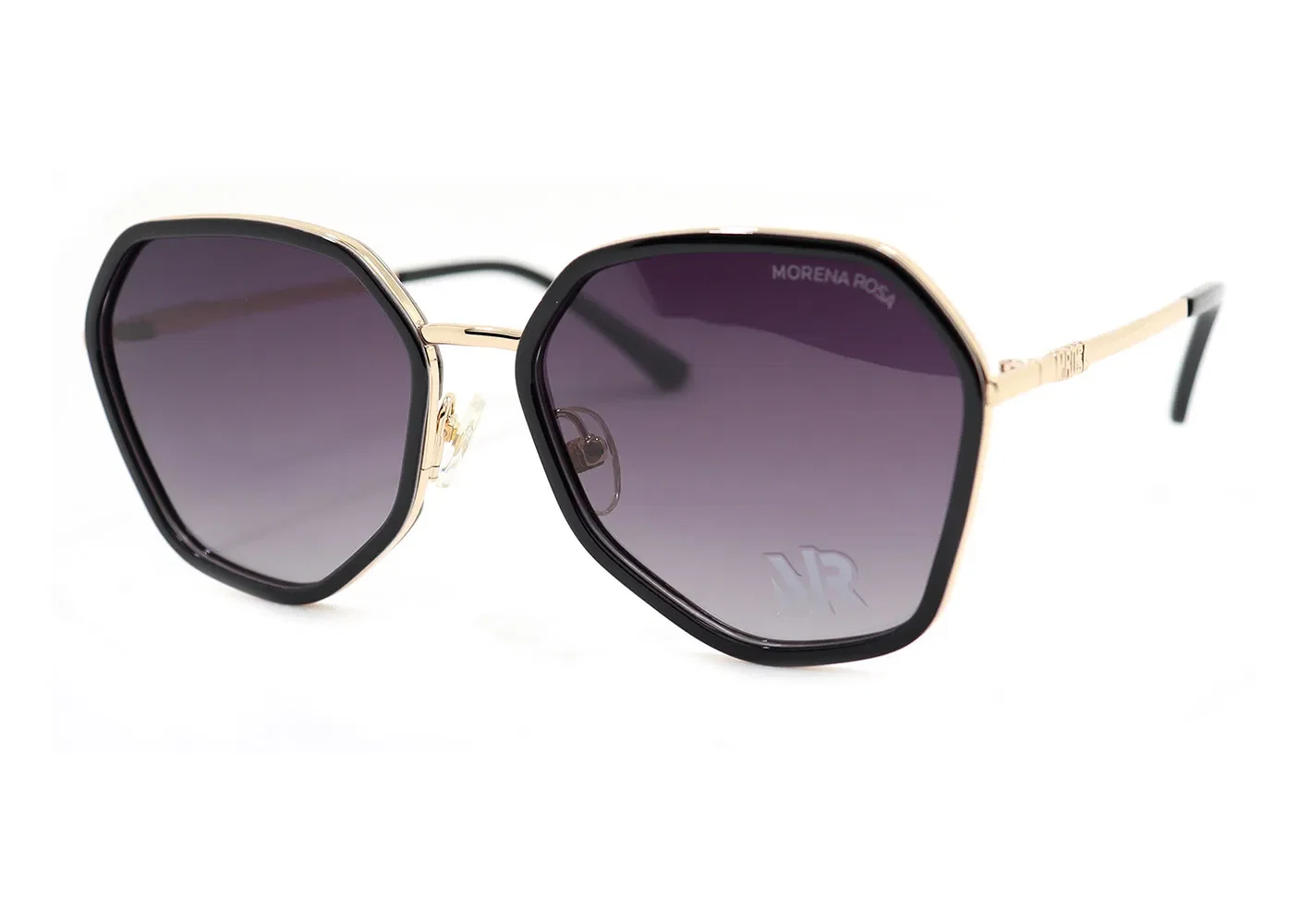 Óculos Morena Rosa Geometrico Com Metal Preto