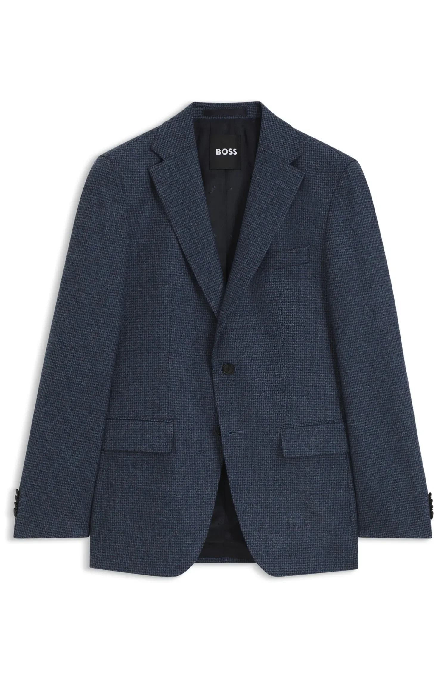 Blazer Slim Fit Em Mistura De Lã E Caxemira Com Padrão — imagem 1