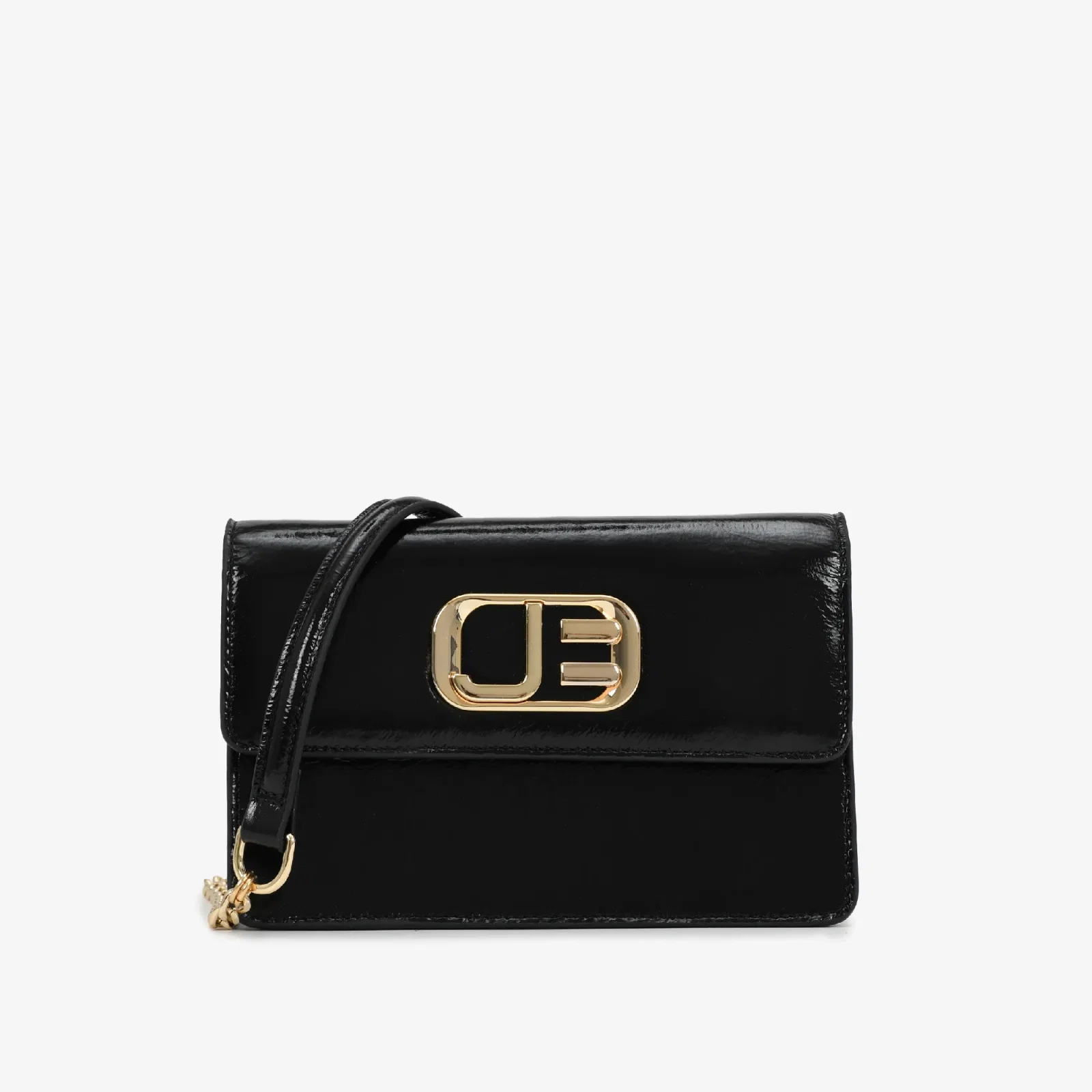 Bolsa Transversal Preto Couro