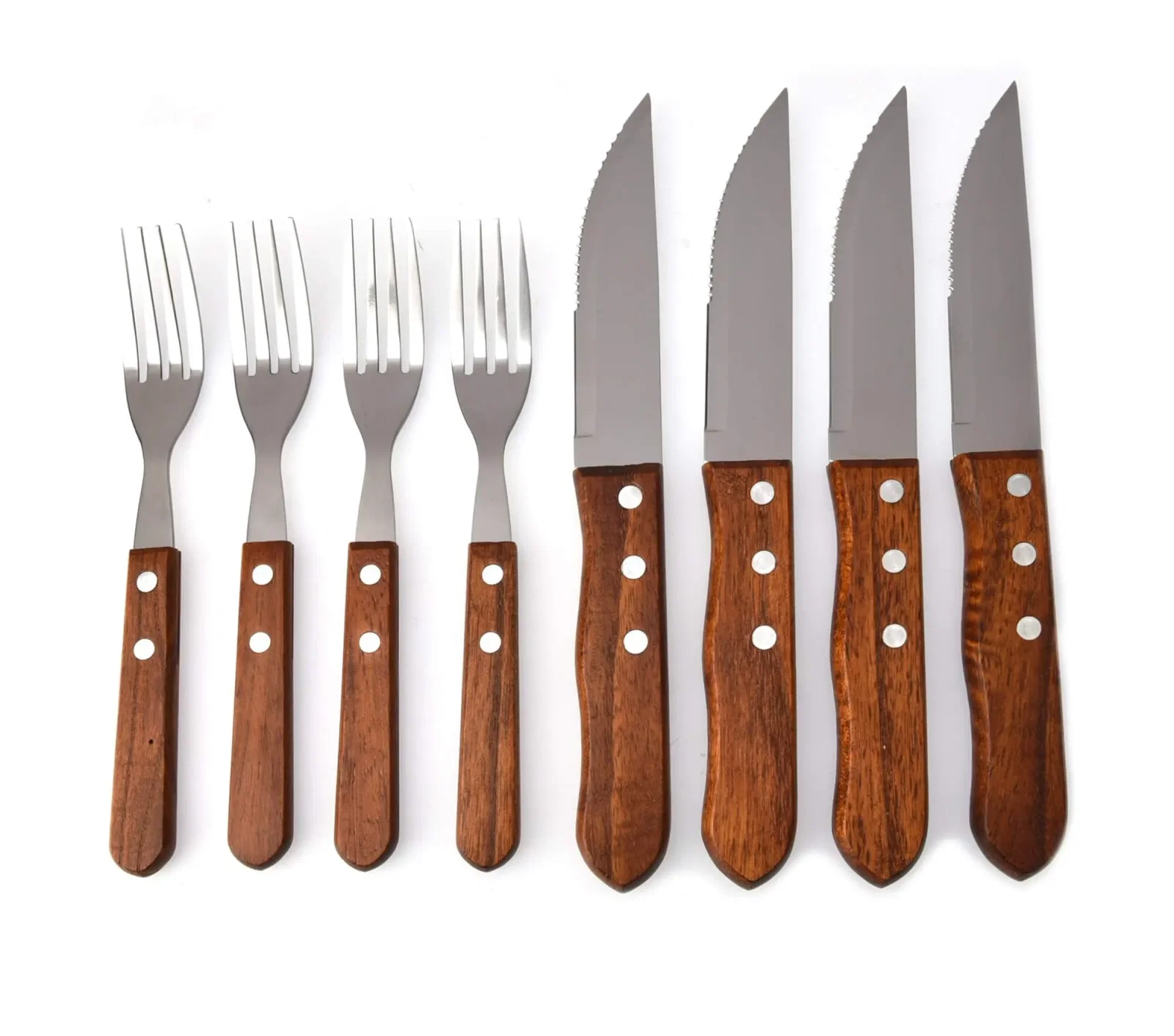 Faqueiro para Churrasco 8 Peças em Aço Inox Kenya