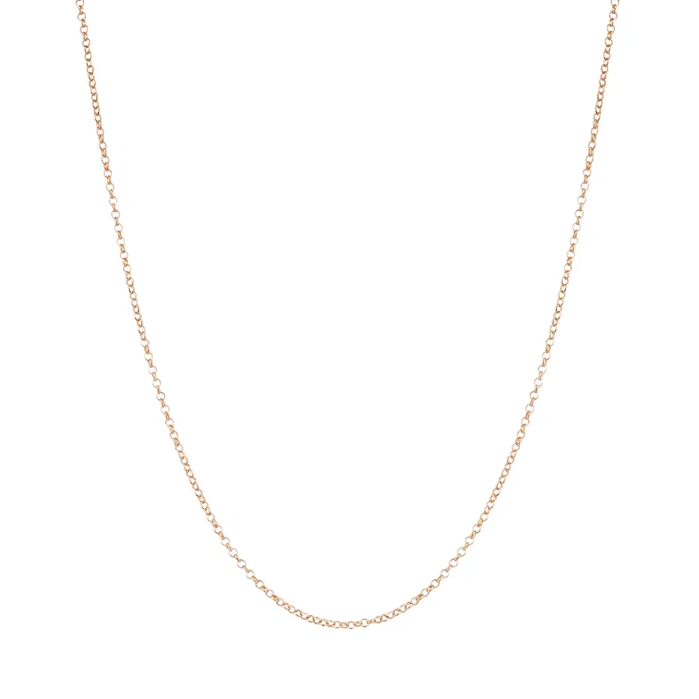 Corrente Life Portuguesa com Banho Ouro Rosé 70 cm — imagem 1
