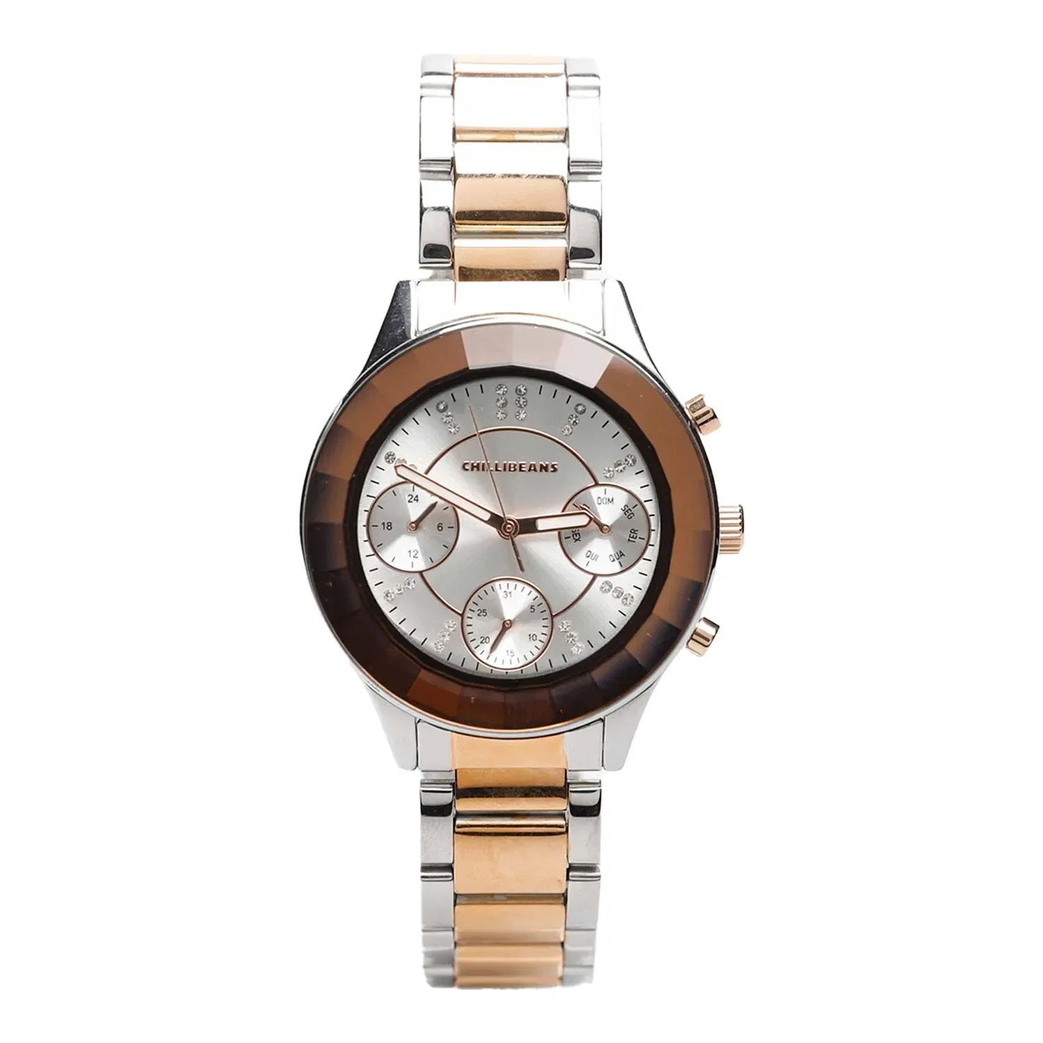 Relógio Analógico Feminino Chilli Beans Metal Multifunção Rosé — imagem 1