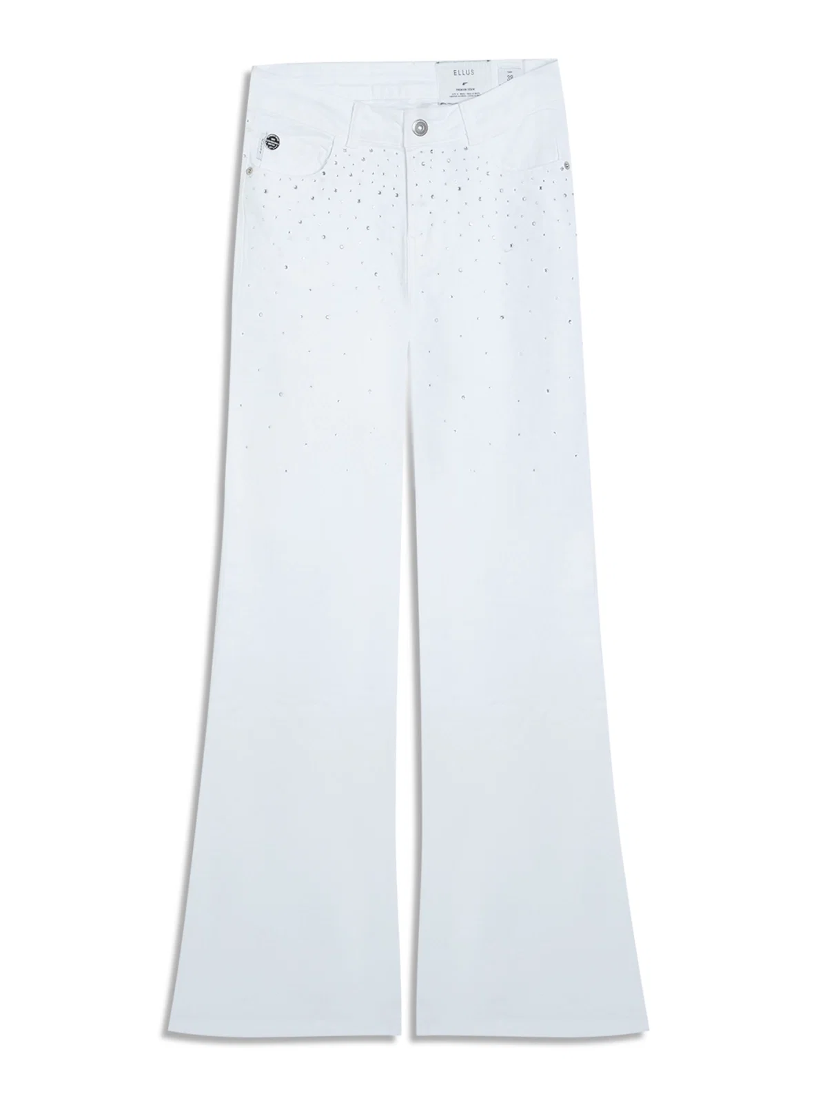 Vintage Denim Color Flare Cristal Branco