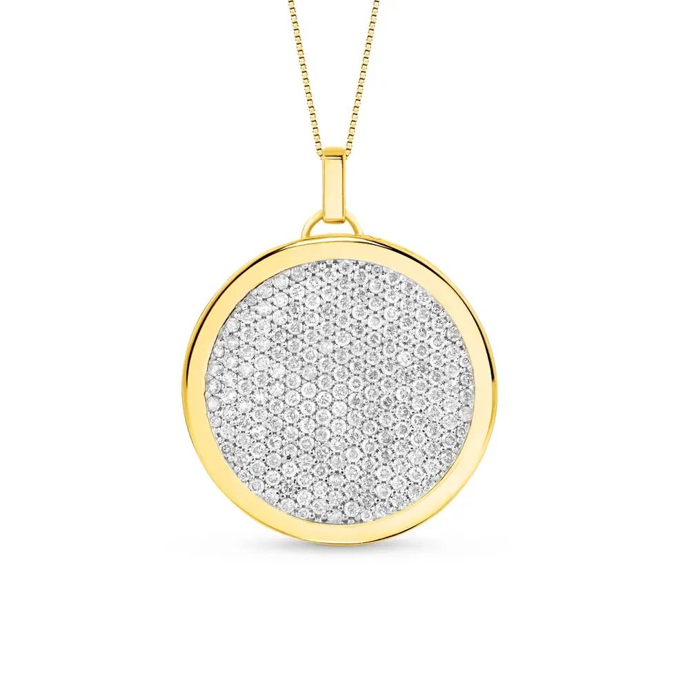 Pingente V Love em Ouro Amarelo 18k com Diamantes, 33mm — imagem 1