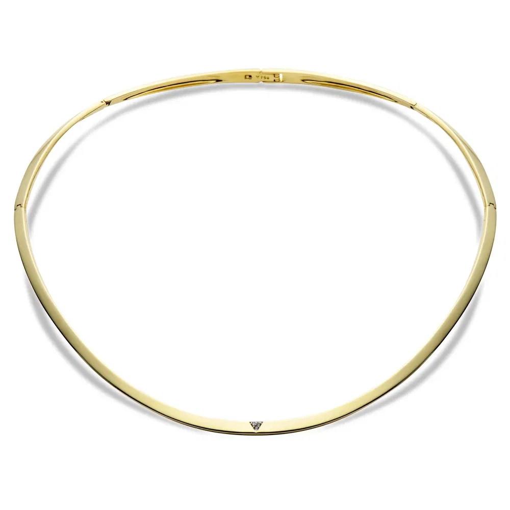Choker Vivara em Ouro Amarelo 18k com Diamantes, 38cm
