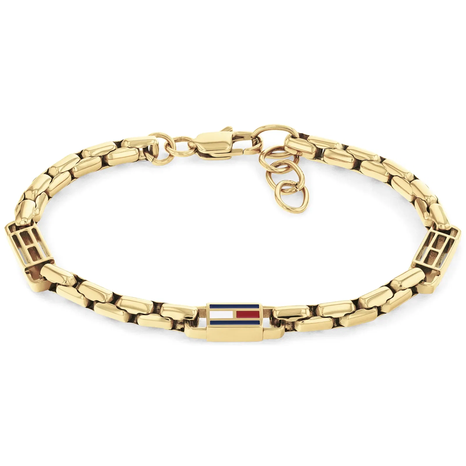 Pulseira Tommy Hilfiger 3D Flag Metal em Aço Dourado 2790675