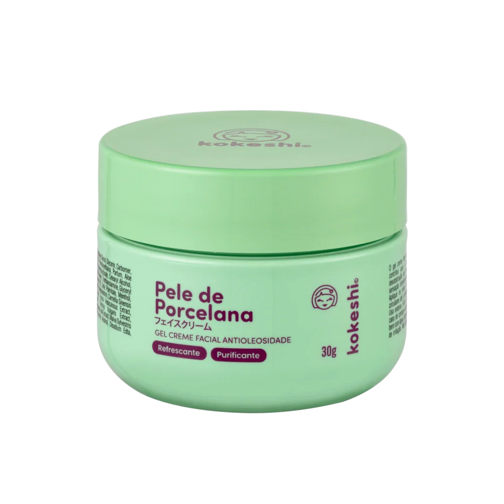 Gel Creme Facial Kokeshi Pele de Porcelana Antioleosidade 30g