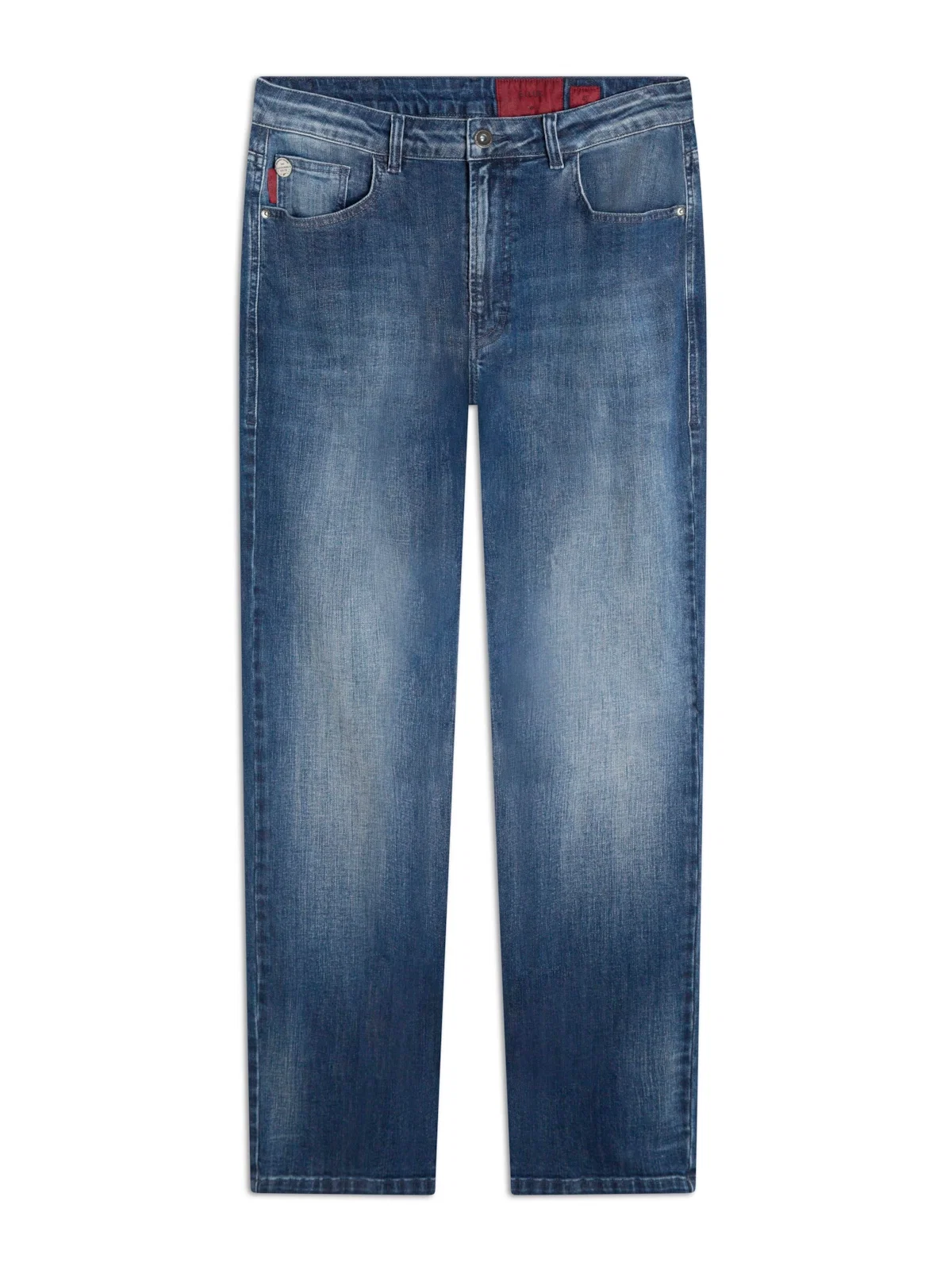 Calça Jeans High Comfort Slim Lav. Médio C/ Matiz — imagem 1