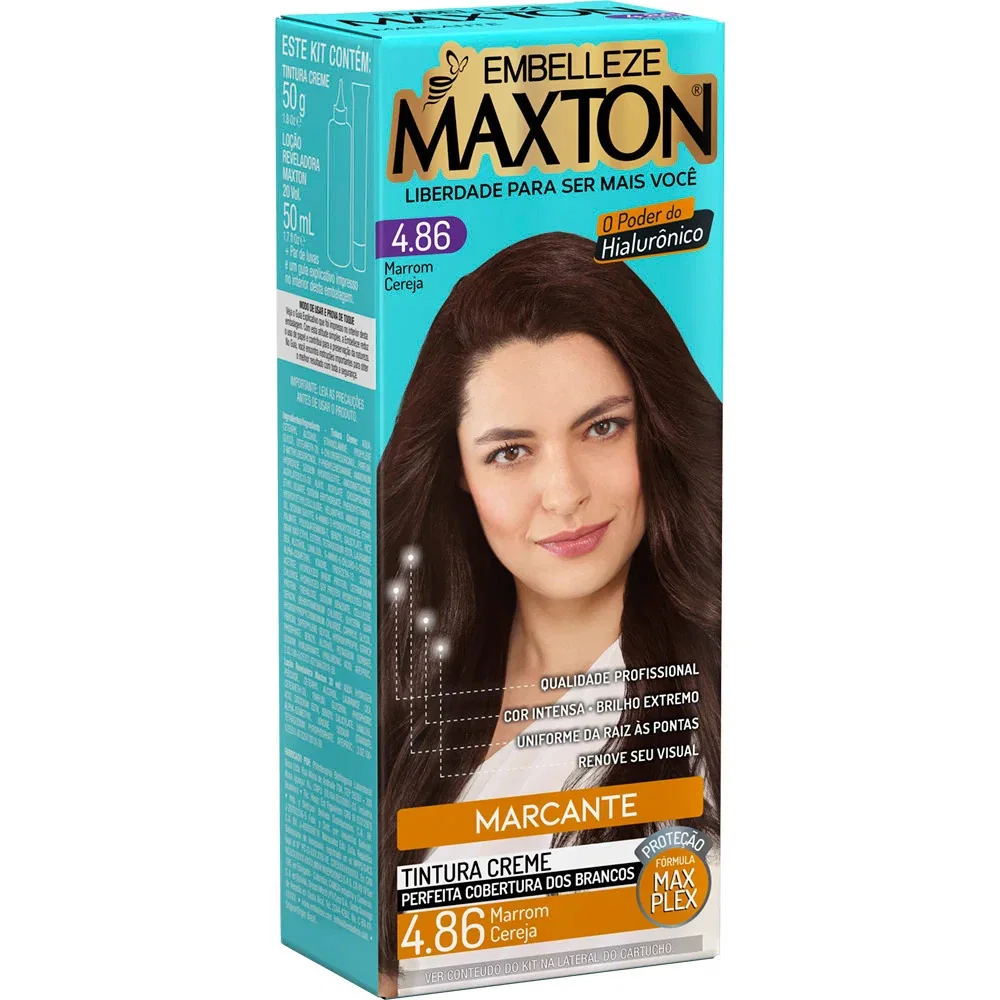 Tintura Maxton 4.86 Marrom Cereja
