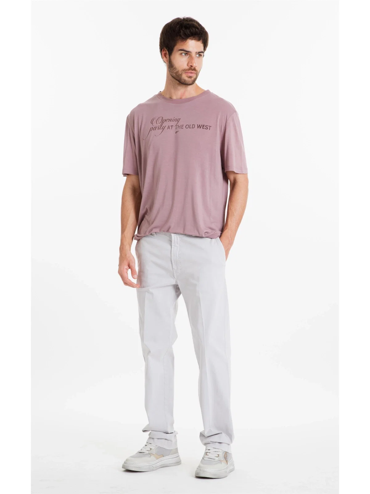 Calça Color Twill Power Classic Prata