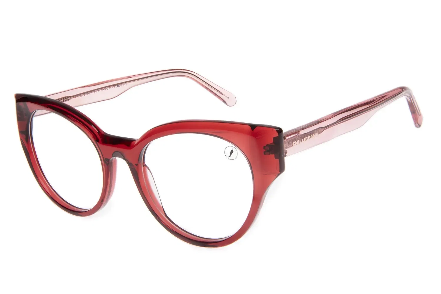 Armação Para Óculos de Grau Feminino Chilli Beans Redondo Vermelho AC — imagem 1