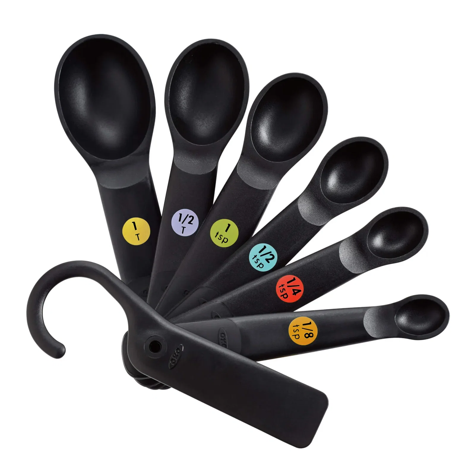 Conjunto de 6 Colheres Medidoras OXO Preto — imagem 1